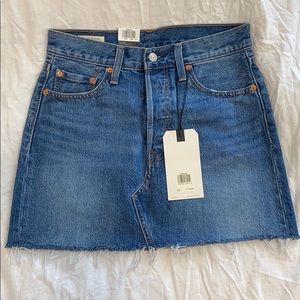 Levi's Deconstructed Denim Mini Skirt